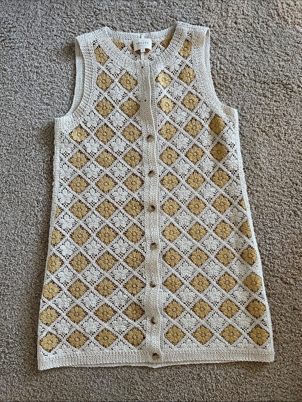 Sezane Marie Dress Écru / Madeleine - Size M